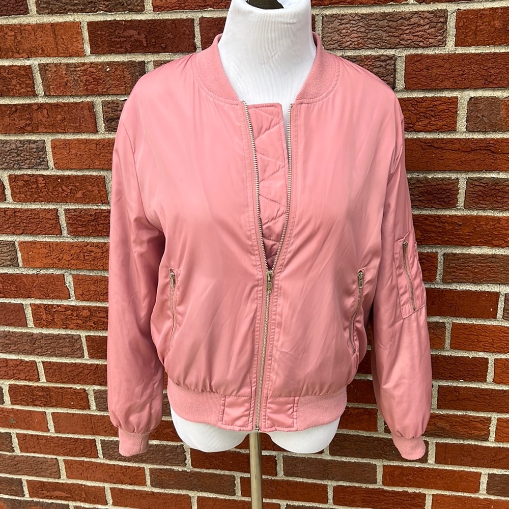 Mauve Pink Bomber Jacket